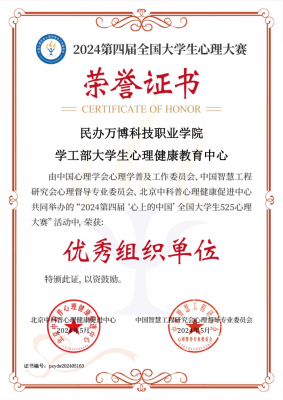 我校在第四届“心上的中国”全国大学生心理大赛活动中取得佳绩